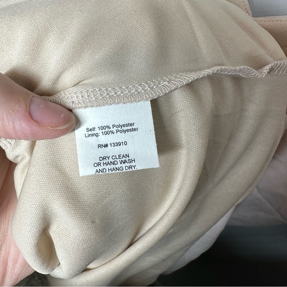 Show Me Your MuMu Jenn Plunge Vneck Maxi Dress Beige - Picture 7 of 7